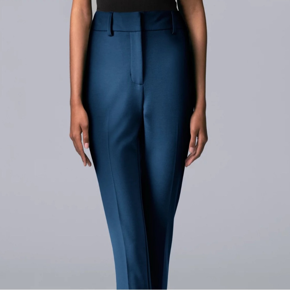 Simply Vera Vera Wang Blue Slim-Fit Trousers